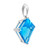 37.00 Carat Topaz White Gold Kite Shape Pendant