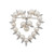 .30 Carat Diamond Pearl White Gold Brooch Pendant