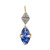 1.94 Carat Tanzanite Diamond  Two Tone Gold Pendant
