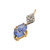 1.94 Carat Tanzanite Diamond  Two Tone Gold Pendant