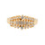 .31 Carat Diamond Yellow Gold Three Row Diamond Ring
