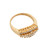 .31 Carat Diamond Yellow Gold Three Row Diamond Ring