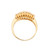 .31 Carat Diamond Yellow Gold Three Row Diamond Ring