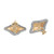 1.68 Carat Diamond Halo Two Tone Gold Pillow Shape Clip Post Earrings