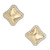 1.68 Carat Diamond Halo Two Tone Gold Pillow Shape Clip Post Earrings