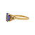1.42 Carat Tanzanite Diamond Yellow Gold Ring