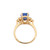1.42 Carat Tanzanite Diamond Yellow Gold Ring