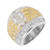 GIA Certified 1.34 Carat Diamond Platinum Gold Cluster Cocktail Ring