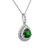 Peter Suchy Vivid.84 Carat Green Chrome Tourmaline Diamond Pendant Necklace