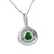Peter Suchy Vivid.84 Carat Green Chrome Tourmaline Diamond Pendant Necklace