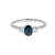Peter Suchy .53 Carat Sapphire Diamond White Gold Three Stone Ring