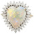 4.75 Carat Heart Opal Diamond Marquise Halo Two Tone Gold Cocktail Ring