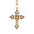 GIA Certified 4.76 mm Pearl Yellow Gold Enamel Cross Brooch Pendant Necklace