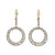 2.36 Carat Round Diamond Platinum Circle Dangle Art Deco Earrings