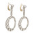 2.36 Carat Round Diamond Platinum Circle Dangle Art Deco Earrings