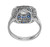 EGL Certified 1.10 Carat Diamond Sapphire Art Deco Platinum Engagement Ring