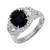 Peter Suchy GIA Certified 3.50 Carat Sapphire Diamond Platinum Halo Ring