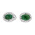 GIA Certified 12.00 Carat Emerald Diamond Platinum Halo Clip Post Earrings