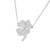 .92 Carat Diamond White Gold Four Leaf Clover Pendant Necklace