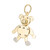 .17 Carat Diamond Two Tone Gold Teddy Bear Charm Pendant
