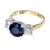 Peter Suchy GIA 2.02 Carat Sapphire Diamond Two Tone Gold Engagement Ring