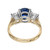 Peter Suchy GIA 2.02 Carat Sapphire Diamond Two Tone Gold Engagement Ring