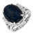 GIA Certified 10.99 Carat Oval Sapphire Diamond Platinum Engagement Ring