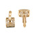 .78 Carat Diamond Halo Yellow Gold Domed Rectangular Cufflinks