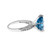 3.70 Carat Pear Topaz Diamond 14k White Gold Ring