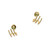 .22 Carat Diamond Garnet 14k Yellow Gold Coiled Snake Earrings