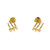 .22 Carat Diamond Garnet 14k Yellow Gold Coiled Snake Earrings