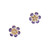 .6 Carat Diamond Yellow Gold Flower Earrings