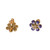 .6 Carat Diamond Yellow Gold Flower Earrings
