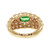 GIA Certified 1.17 Carat Tsavorite Garnet Diamond Cluster Cocktail Ring