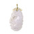 GIA Certified Lavender Jadeite Jade Pendant in 14k Yellow Gold, 2000s
