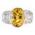 J. B. Star GIA 5.29 Carat Yellow Sapphire Diamond Platinum Engagement Ring