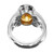 J. B. Star GIA 5.29 Carat Yellow Sapphire Diamond Platinum Engagement Ring
