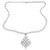 4.00 Carat Diamond White Gold Tear Drop Link Pendant Necklace