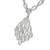 4.00 Carat Diamond White Gold Tear Drop Link Pendant Necklace