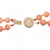 GIA Certified Natural Salmon Coral Yellow Gold Beaded Multi-Strand Necklace