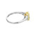 1.46 Carat Fancy Yellow Diamond Three-Stone Platinum Engagement Ring