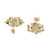 1.36 Carat Diamond Yellow White Gold Snowflake Earrings
