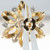 1.36 Carat Diamond Yellow White Gold Snowflake Earrings