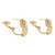 Kurt Wayne Diamond Swirl Yellow Gold Clip Post Earrings