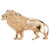 Emerald Lion Emerald 14k Yellow Gold Brooch