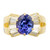 3.88ct Purple Blue Tanzanite Diamond Gold Cocktail Ring
