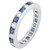1.42 Carat Sapphire Diamond Platinum Eternity Wedding Band