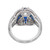 GIA Certified 1.29 Carat Calibre Sapphire Diamond Platinum Domed Engagement Ring