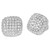 2.50 Carat Diamond Pave Clip Post Gold Earrings