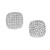 2.50 Carat Diamond Pave Clip Post Gold Earrings